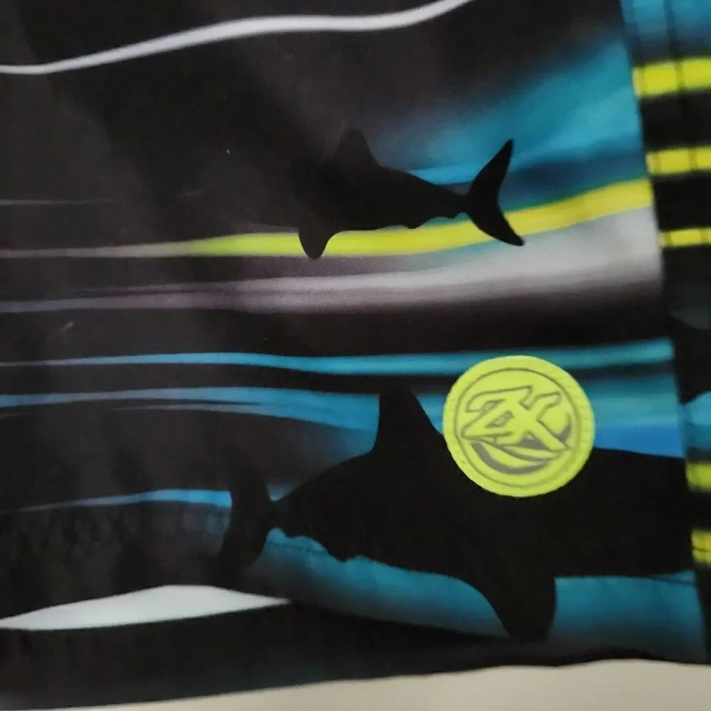 ZeroXPosur Boys Board Short Swim Trunks Shark Size Large 14/16